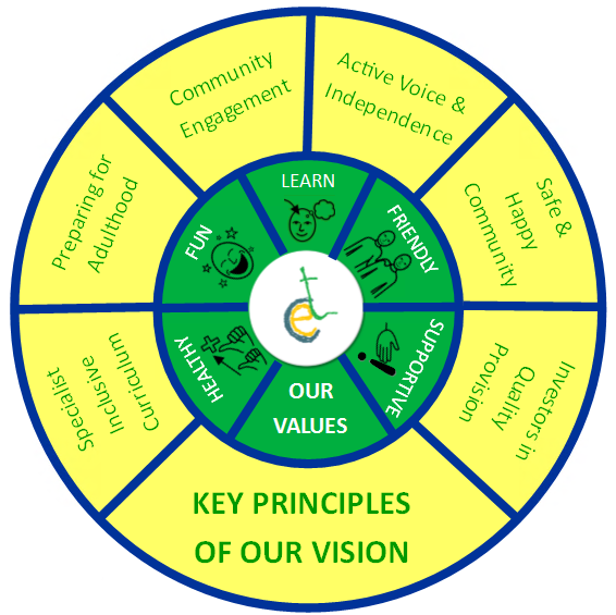 Vision & values infogram wheel